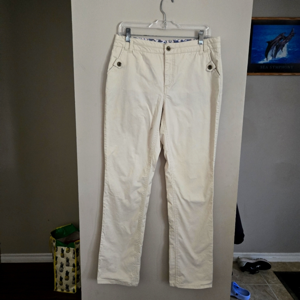Wind River Outdoor Hiking Khaki Cream Straight-Leg Pants Women 8 x 32